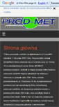 Mobile Screenshot of prod-met.eu